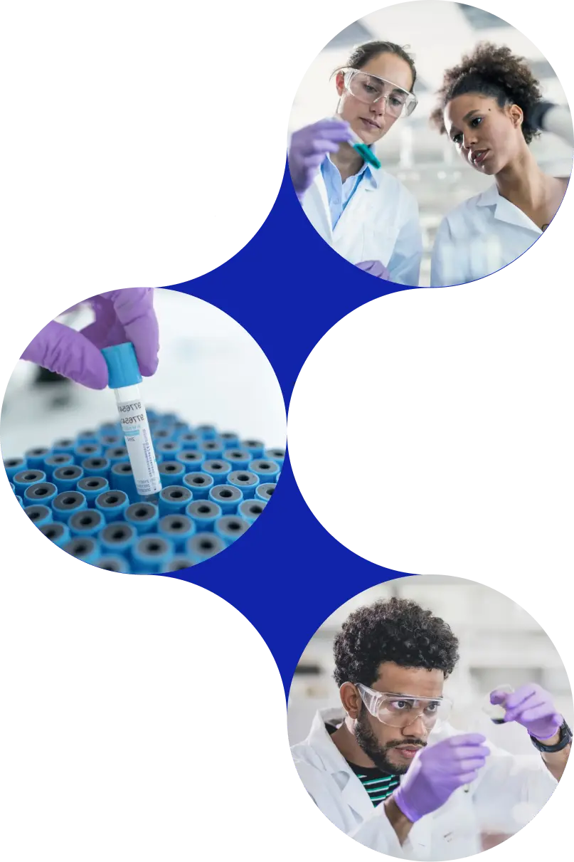 Decorative image of scientists working in a lab